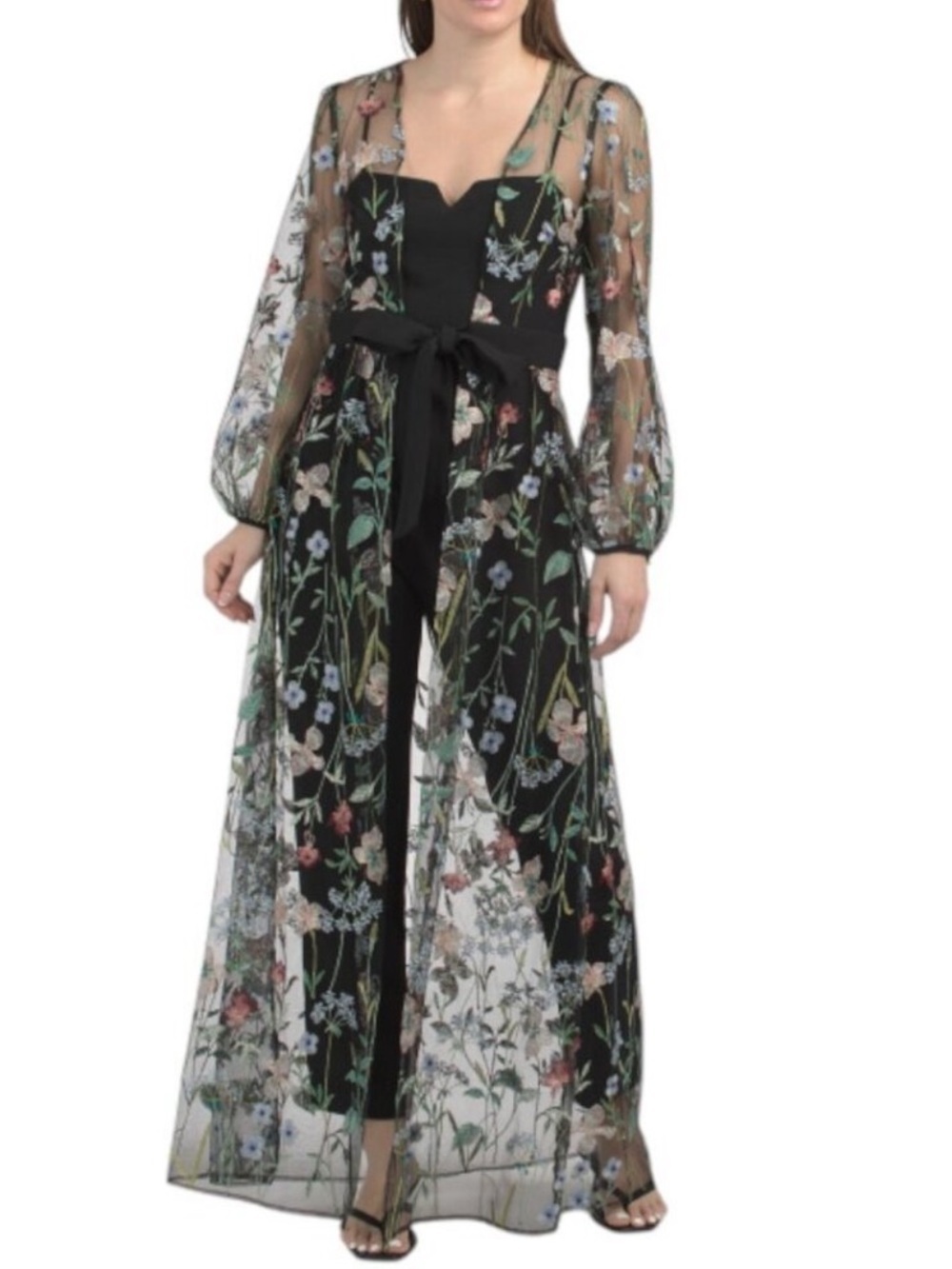 JULIA JORDAN 2pc Embroidered Jacket And Jumpsuit